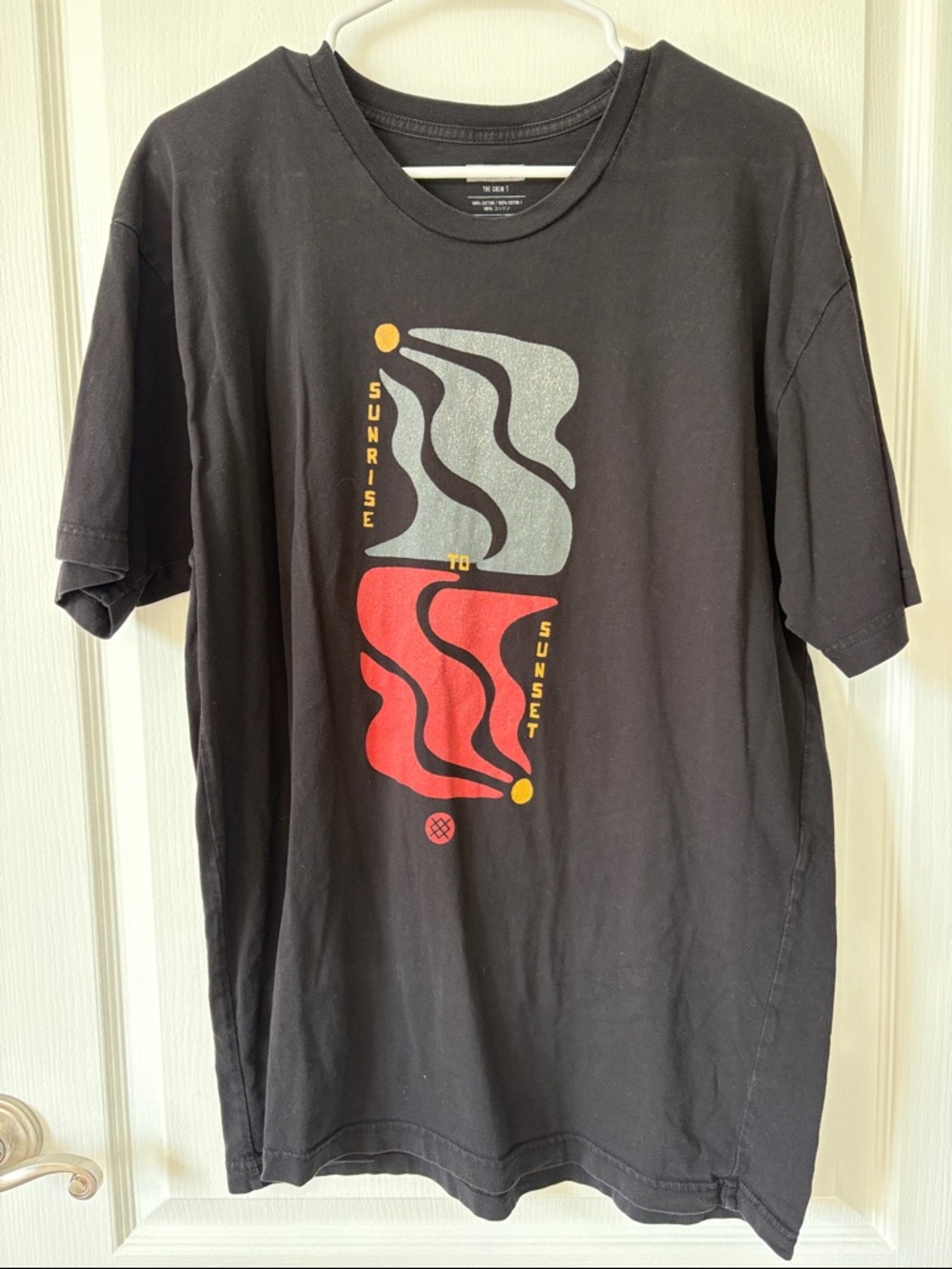 Stance Black Short Sleeve Tee with Red, Gray & Yellow Graphic
